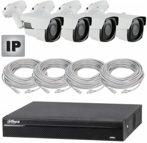 Ip Security Camera System with 60 M Night Vision